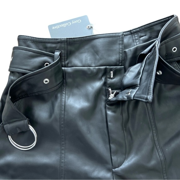 Nordstrom Black Faux Leather Pants - Picture 3 of 11